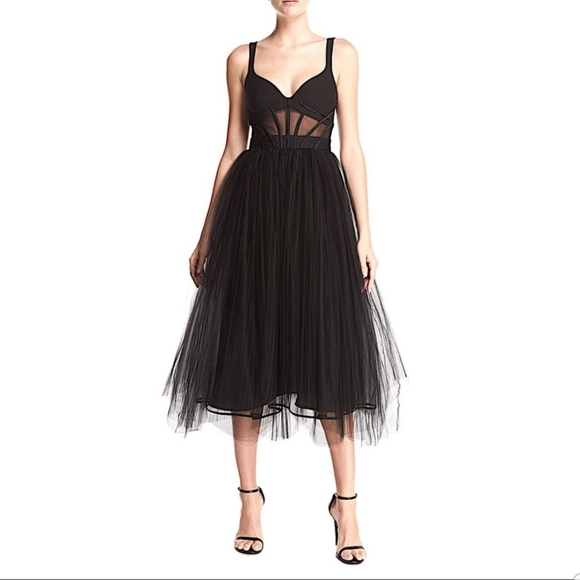 CINQ A SEPT EVANGELINE DRESS sz 6 tulle gown - Picture 4 of 14